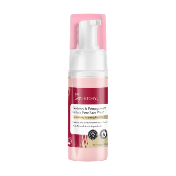 The Skin Story Pore Cleansing Foaming Face Wash With Beetroot & Pomegranate For Damage Repair 100ml