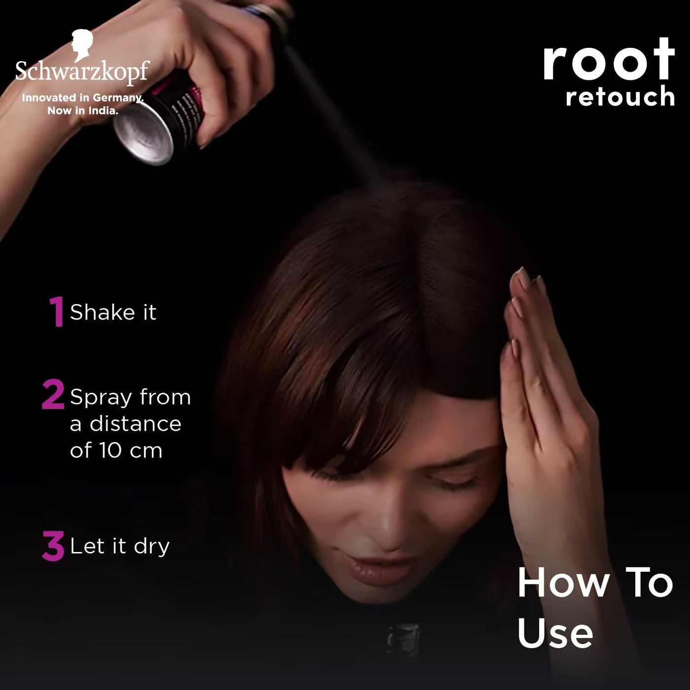 Schwarzkopf Root Retouch - Temporary Root Cover Hair Color Spray - Brown 120ml