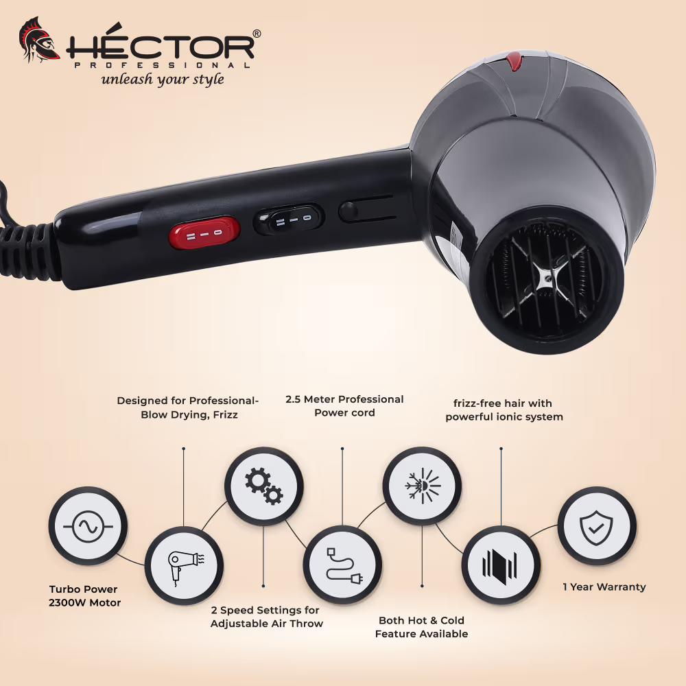Hector Professional HT- 2300W Hair Dryer