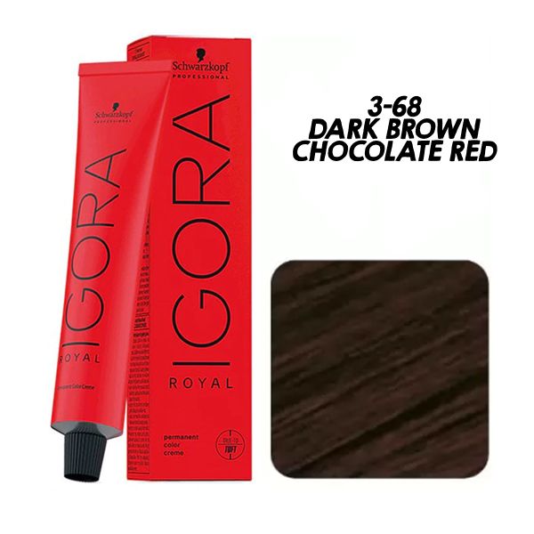 Schwarzkopf Professional Igora Royal Permanent Color Creme (3-68 Dark Brown Chocolate Red)