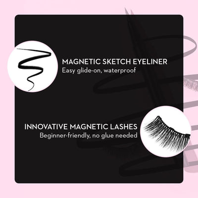 SUGAR Cosmetics Maximeyes Drama Magnetic Eyelashes & Eyeliner Powder - 01 Genuine