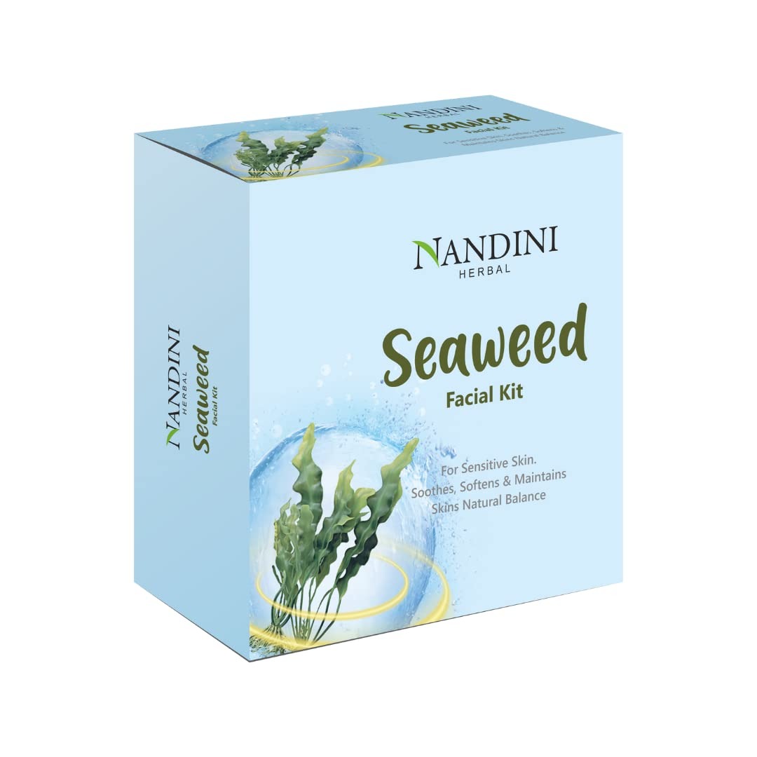 Nandini Herbal Seaweed Facial Kit, For Sensitive Skin and acne/pimple skin , 250 gm