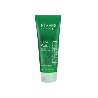 Jovees Herbal Neem Face Wash With Neem & Tea Tree Extracts | For Oily & Acne Prone Skin | 120 ML