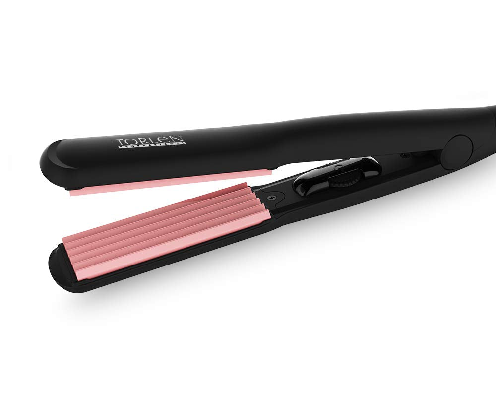 TORLEN PROFESSIONAL TOR 051 Rose Gold Ceramic Plates Hair Crimper | 120 to 230 Degree | Temperature Controller Styling Crimping Machine For Women