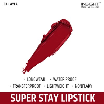 Insight Cosmetics Super Stay Lipstick - Shades (Layla,Nyra,Ari,Valencia)
