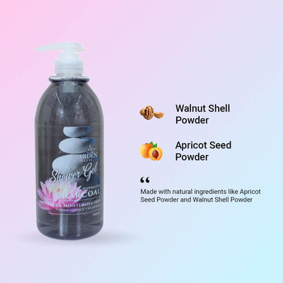 Garden Bliss Hypnotic Charcoal Body Wash - Moisturizing Cleanser with Vitamin E (500 ml)