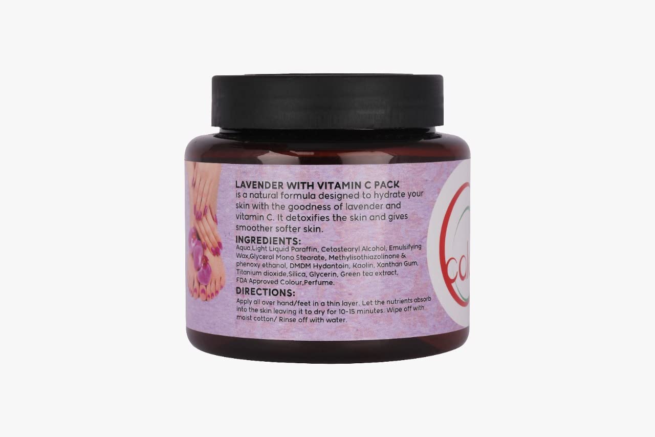 Caleo 100% Natural Deep Cleanse Lavender With Vitamin C Meni Pedi Scrub For Visibly Glowing Skin All Skin Types
