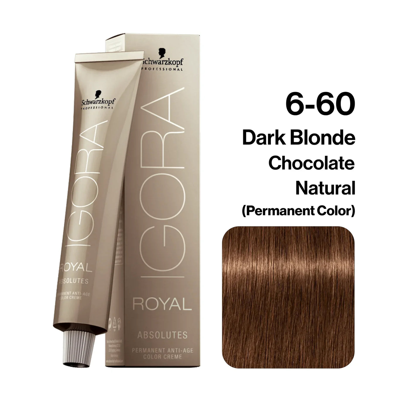 Schwarzkopf Igora Royal Absolutes Hair Color (6-60 Dark Blonde Chocolate) Natural 60ml