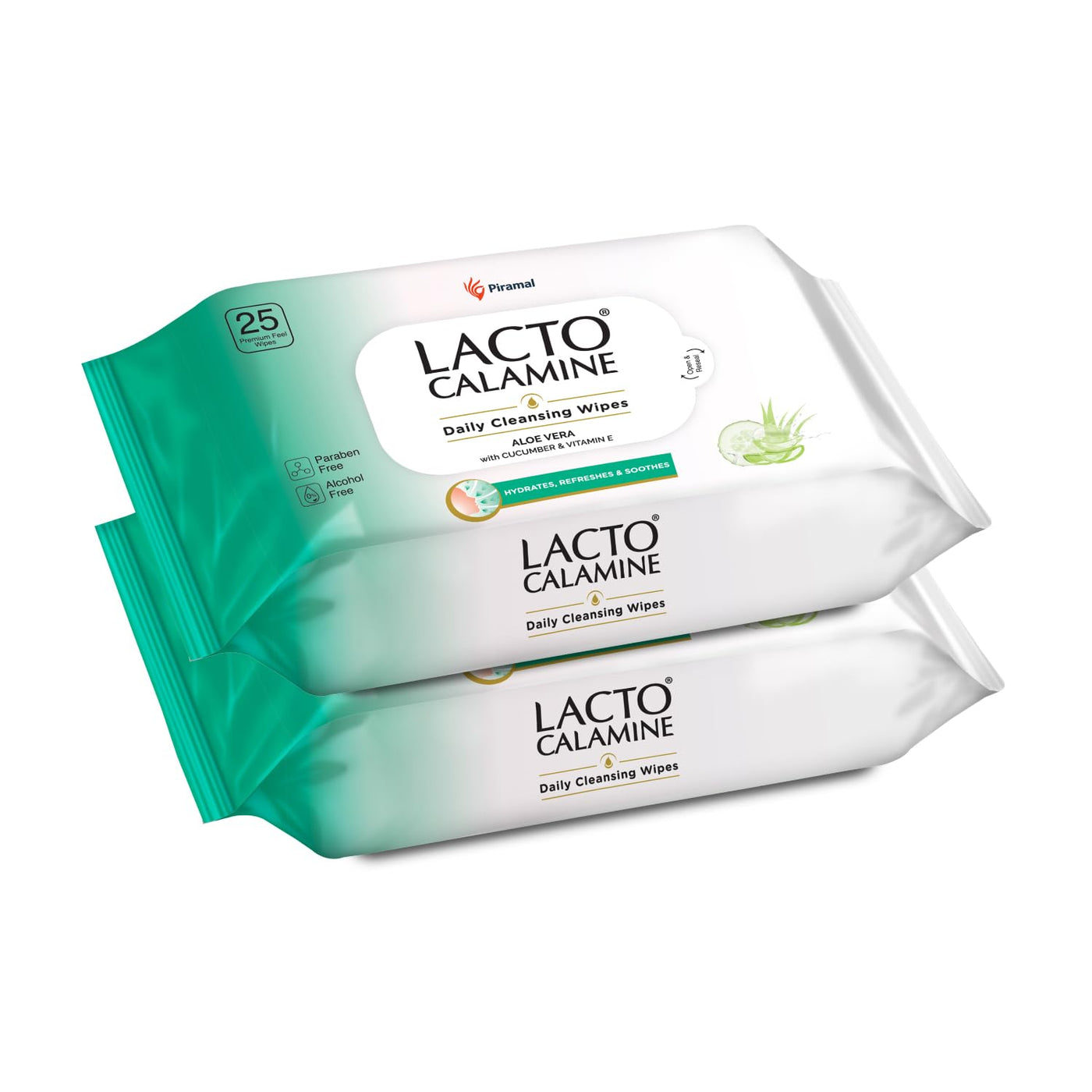 Lacto Calamine Daily Cleansing Facial Wipes – Pack of 2 (25 N Each)