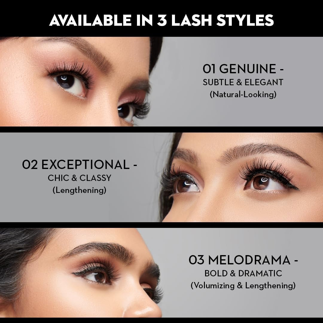 SUGAR Cosmetics Maximeyes Drama Magnetic Eyelashes & Eyeliner Powder - 01 Genuine