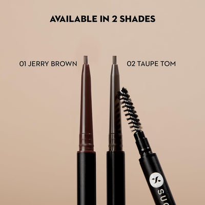 SUGAR Cosmetics Arch Arrival Brow Definer (02 Taupe Tom, 03 Woody Scooby, 04 Felix Onyx)