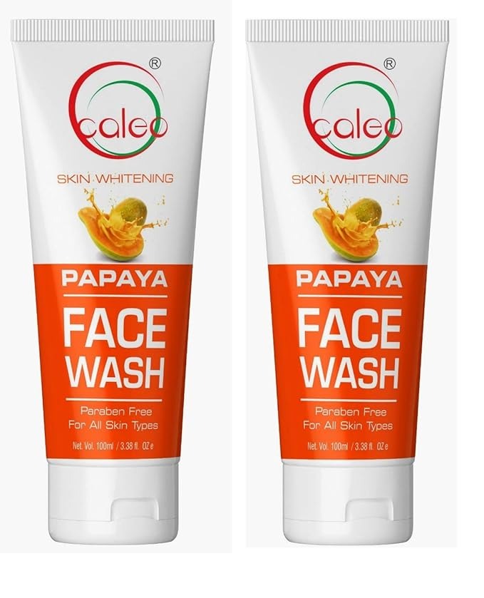Caleo Skin Whitening Papaya Face Wash - 100ml (Paraben-Free)