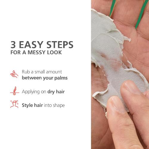 Schwarzkopf Professional OSiS+ Mess Up Hair Styling Matte Paste |Easy to Mould |Easy to apply and Wash | Vegan | Medium Hold | Dry and Non-Greasy | Matte finish| Pomade | 100 ml