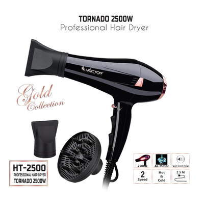 Hector Professional 2500 Watt Tornado Hair Dryer Black