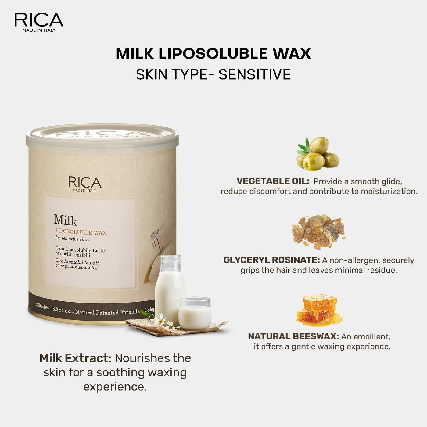 Rica Dark Chocolate Liposoluble Wax 800Ml