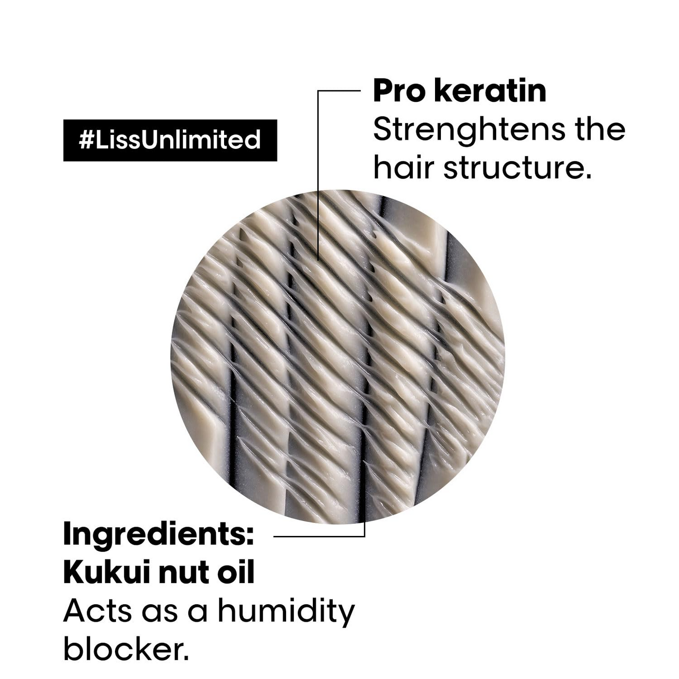 L’Oréal Professionnel Liss Unlimited Hair Mask with Pro-Keratin and Kukui Nut Oil 250gm