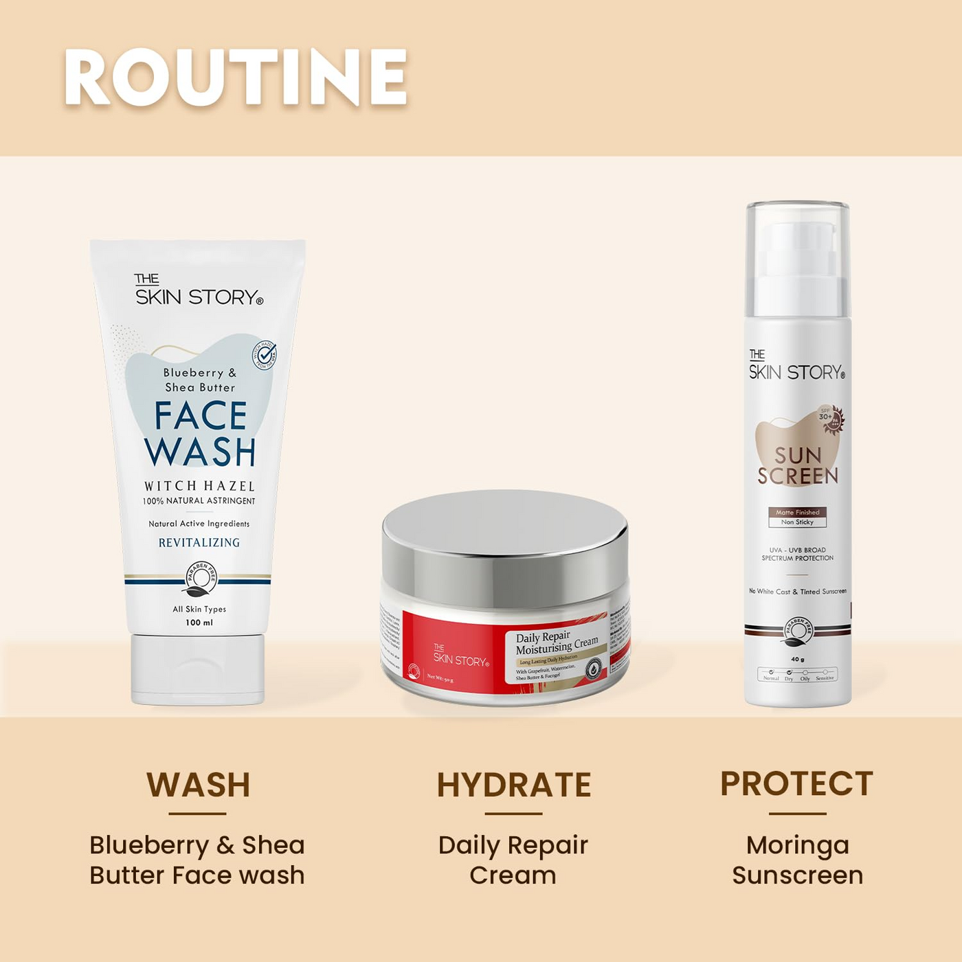 The Skin Story Blueberry Face Wash for Deep Cleansing & Moisturizing, Minimizes Pores With Witch Hazel Gel Based 100ml