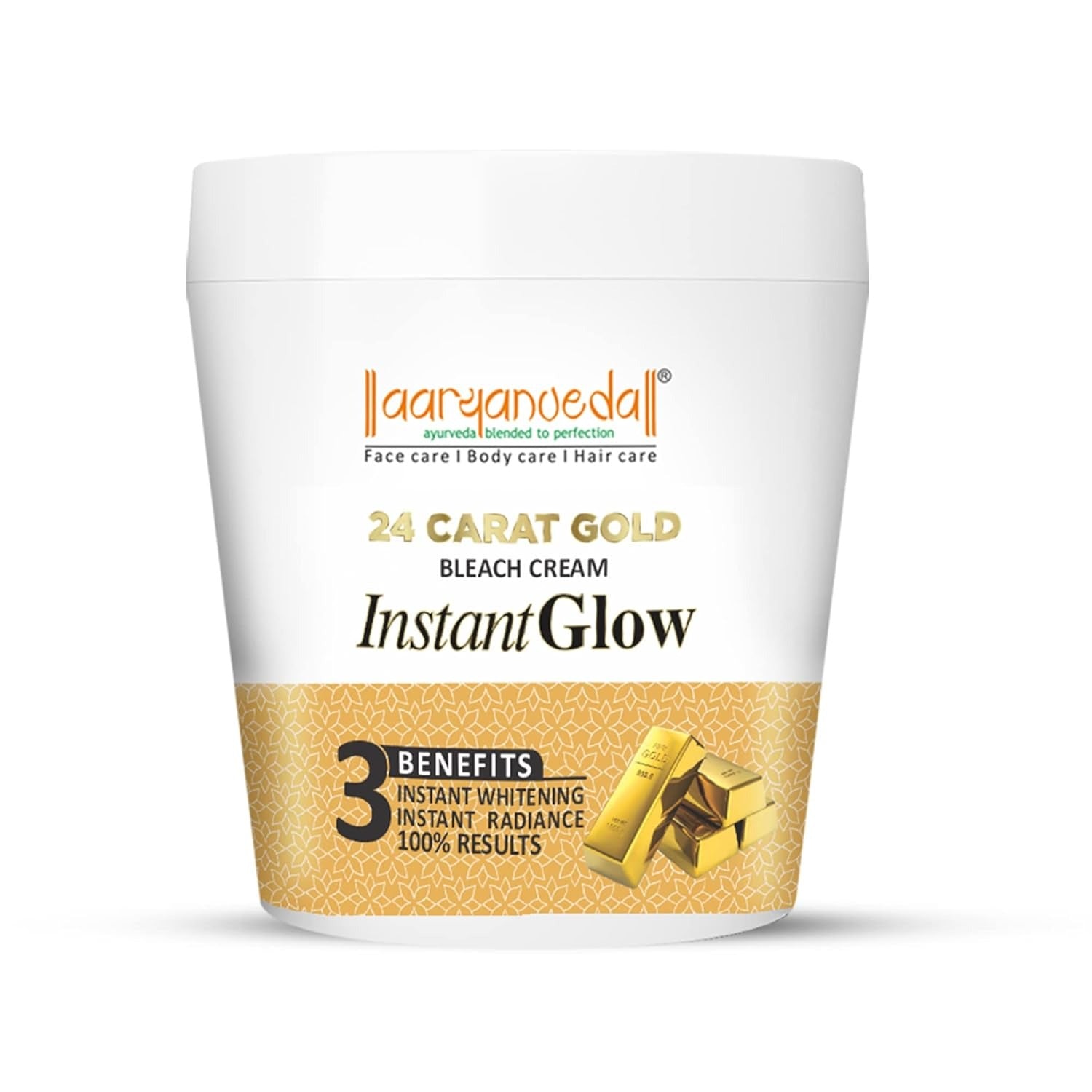 Aryanveda 24 Carat Gold Bleach Cream - For All Skin Types (250g)