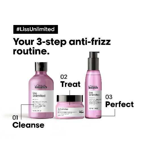 L’Oréal Professionnel Liss Unlimited Hair Mask with Pro-Keratin and Kukui Nut Oil 250gm