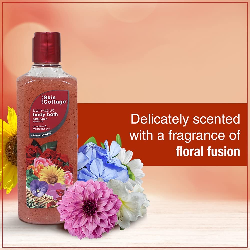 Skin Cottage Floral Fusion Body Bath + Scrub – 400ml