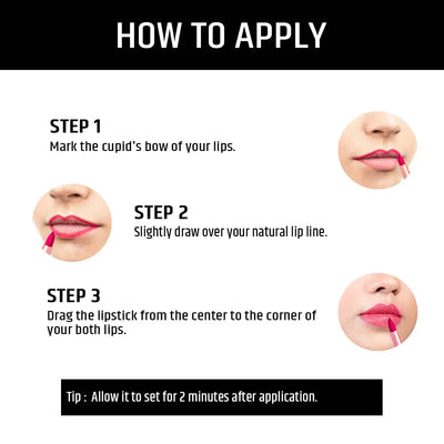 Insight Cosmetics Non Transfer Matte Lipstick (1 to 12)