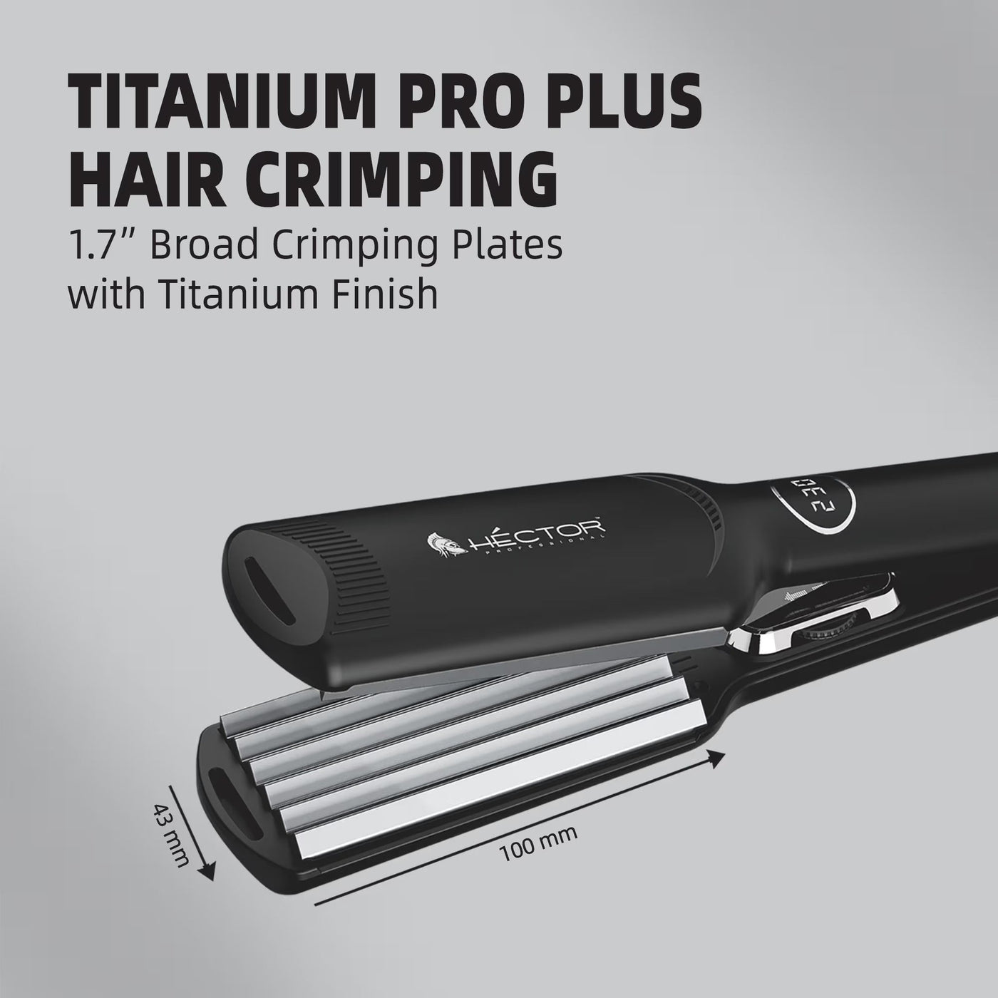 Hector Professional Titanium Pro Plus Hair Crimper – 240g