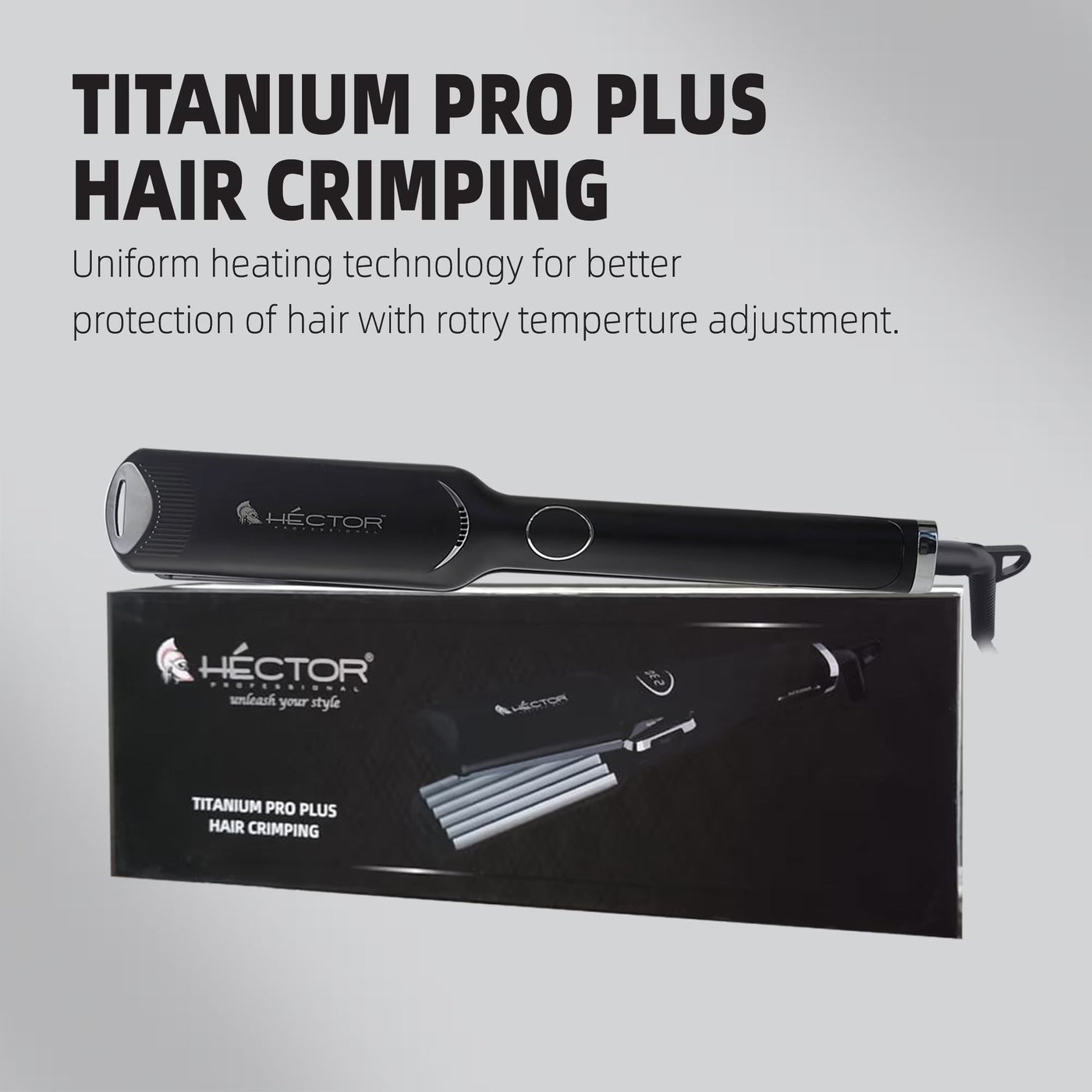 Hector Professional Titanium Pro Plus Hair Crimper – 240g