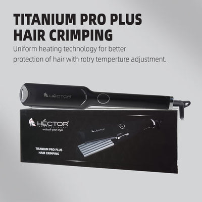 Hector Professional Titanium Pro Plus Hair Crimper – 240g