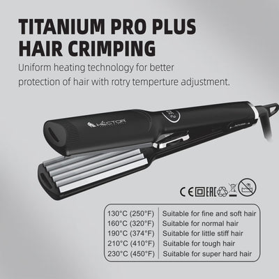 Hector Professional Titanium Pro Plus Hair Crimper – 240g