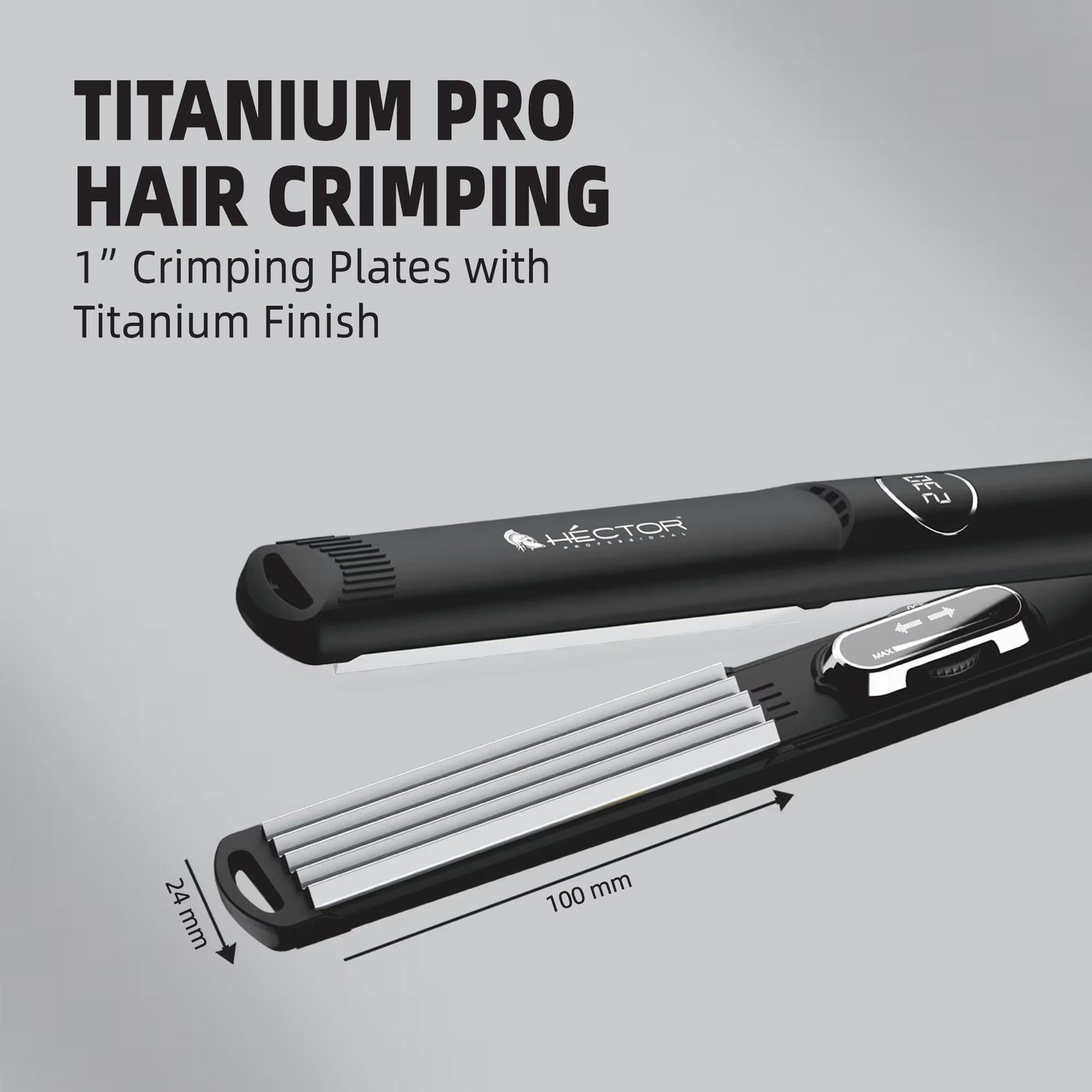 Hector Professional Titanium Pro Hair Crimper – 220g
