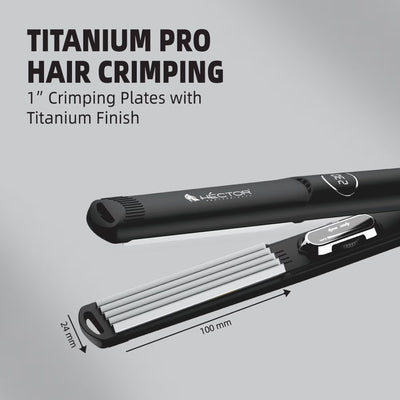 Hector Professional Titanium Pro Hair Crimper – 220g