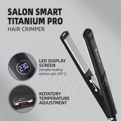 Hector Professional Titanium Pro Hair Crimper – 220g