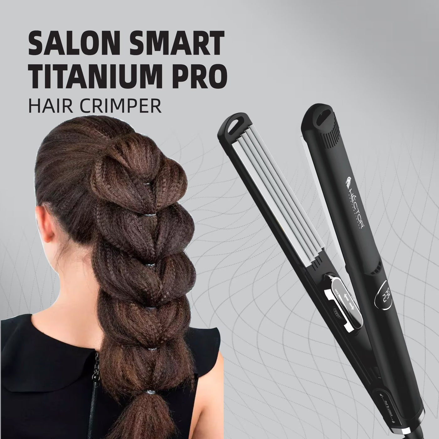 Hector Professional Titanium Pro Hair Crimper – 220g