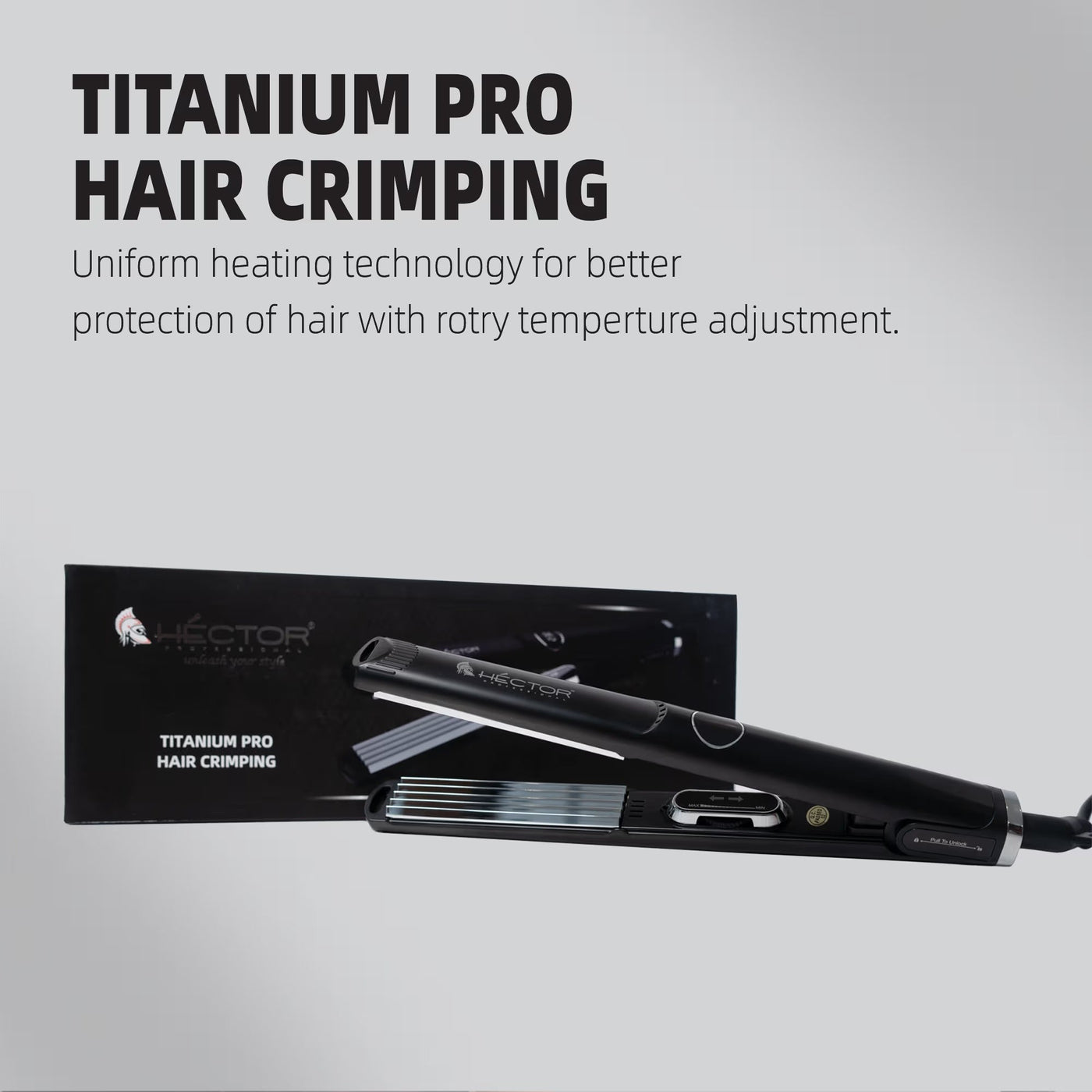 Hector Professional Titanium Pro Hair Crimper – 220g