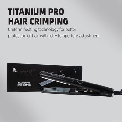 Hector Professional Titanium Pro Hair Crimper – 220g