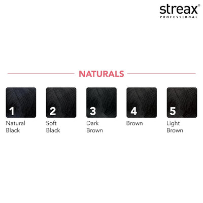 Streax Professional Argan Secrets Permanent Hair Colourant Cream - Natural Black 1 (Enriched with Argan Oil) 60 gm