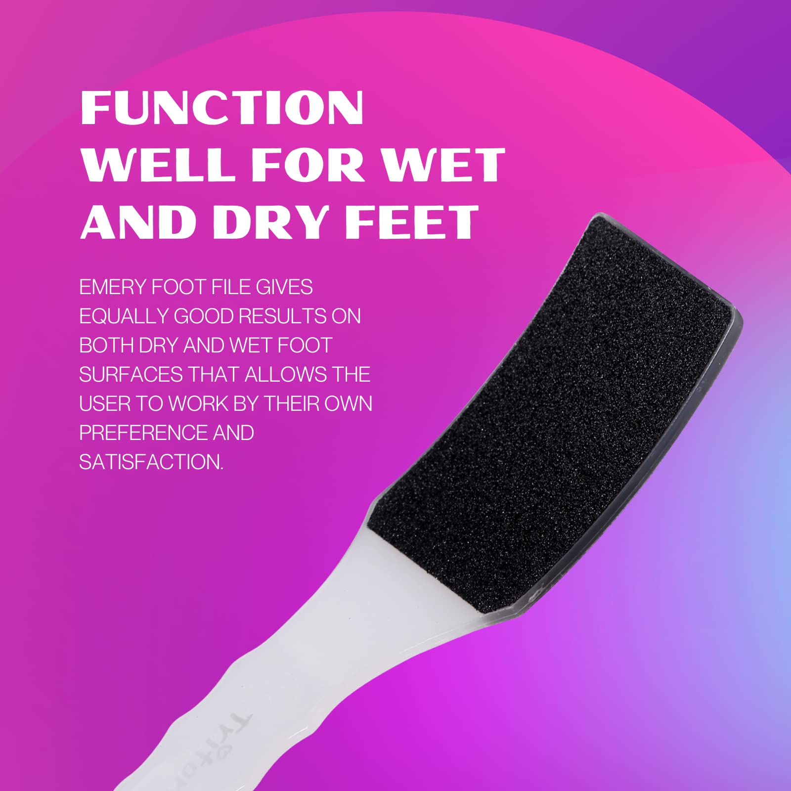 Double-Sided Curved Foot File & Callus Remover for Smooth Feet (Grey)