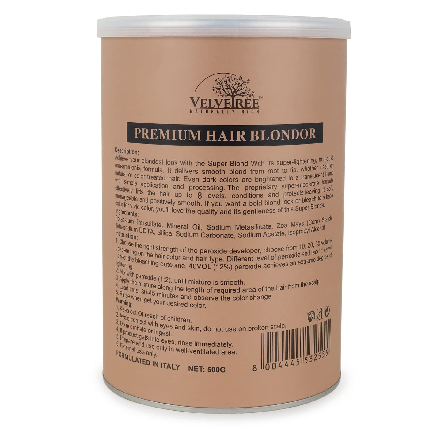 Velvetree Hair Blonder powder for blonde Hair bleaching powder 500G