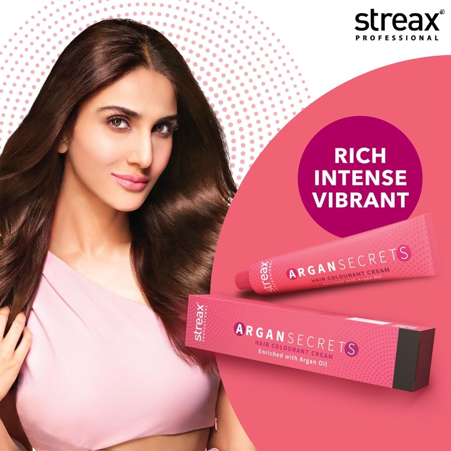 Streax Professional Argan Secrets Permanent Hair Colourant Cream - Soft Black 2 (Enriched with Argan Oil) 60 gm