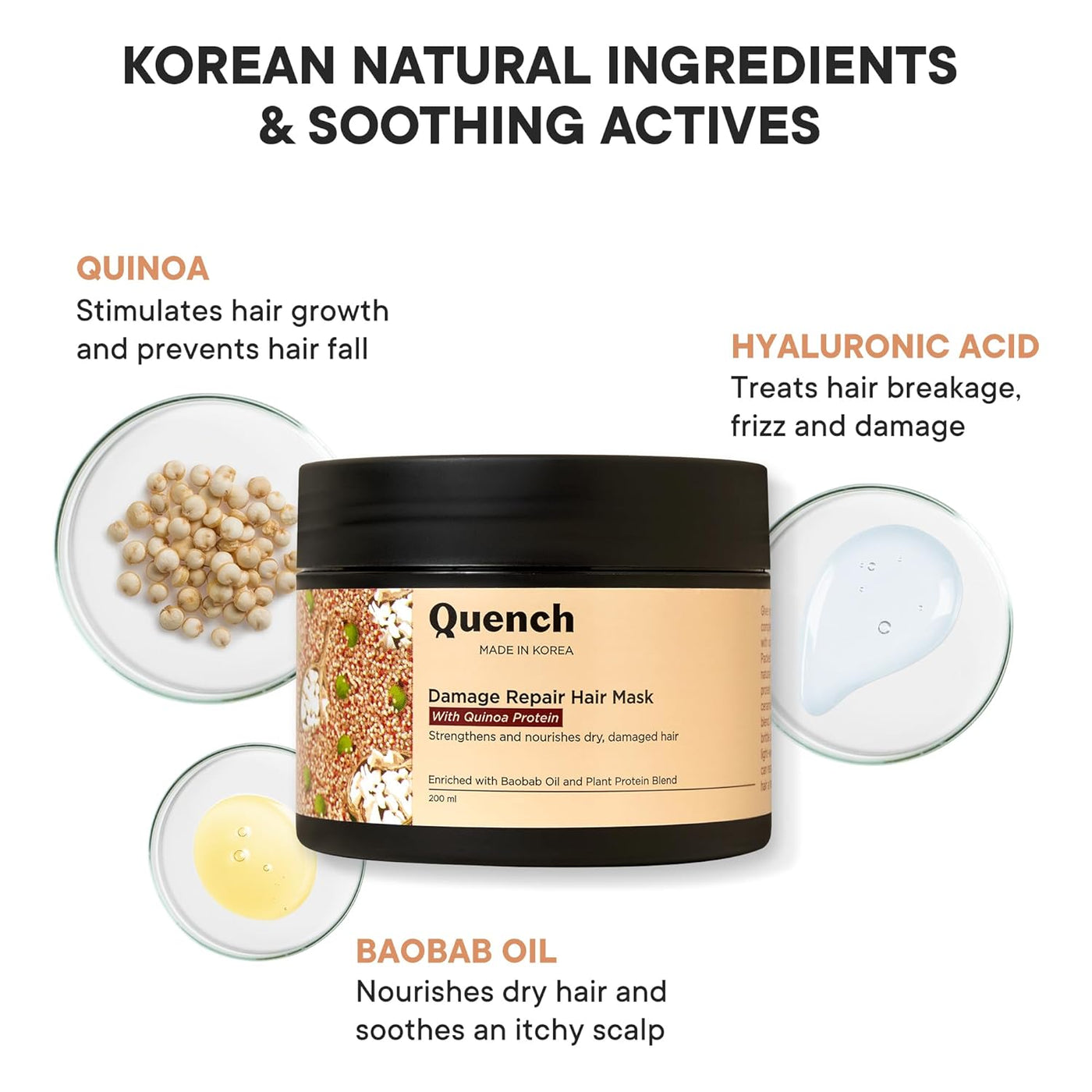 Quench Damage Repair Hair Mask - 200ml