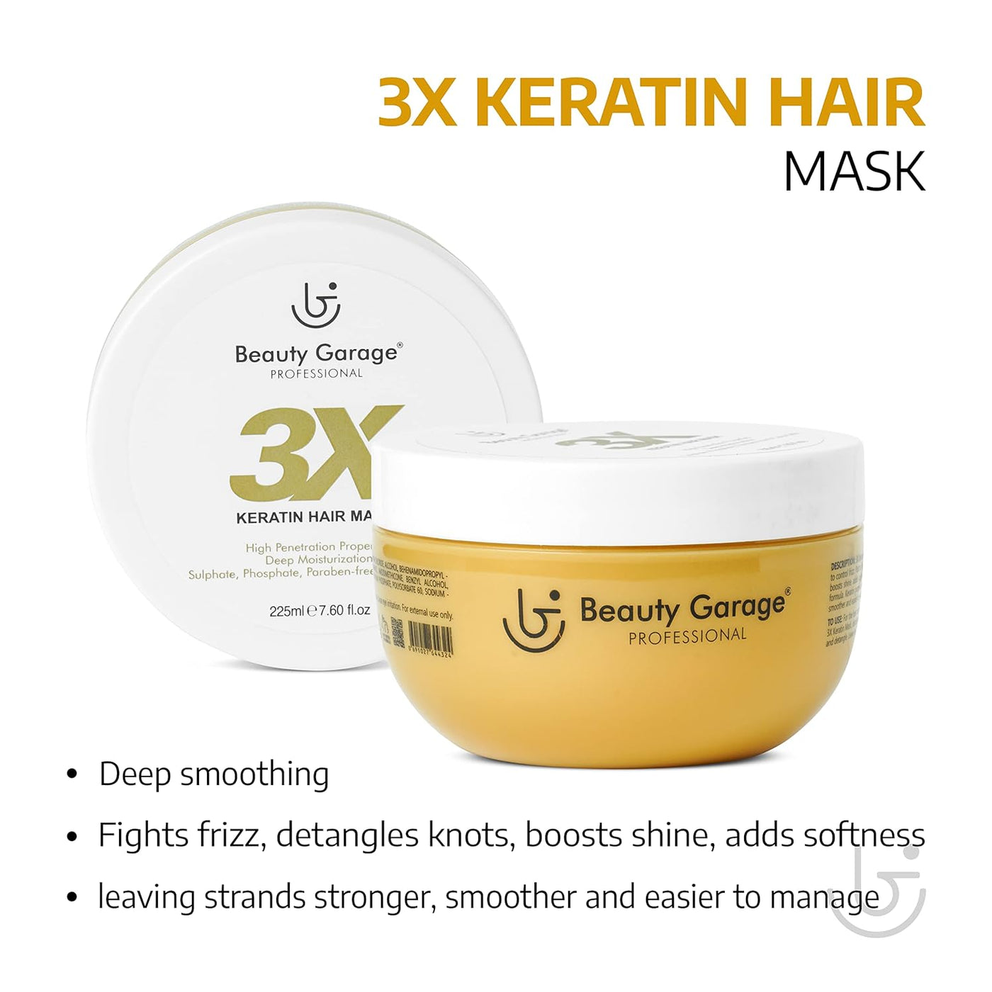 Beauty Garage 3x Keratin Hair Mask – 225ml
