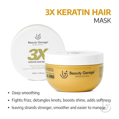 Beauty Garage 3x Keratin Hair Mask – 225ml