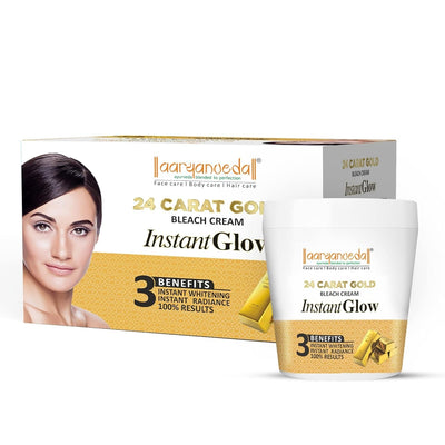 Aryanveda 24 Carat Gold Bleach Cream - For All Skin Types (250g)