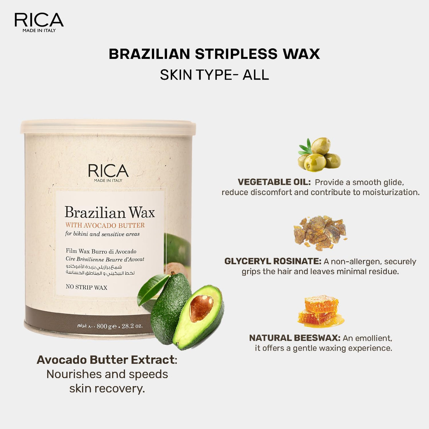 Rica Brazilian Wax, 800 ml