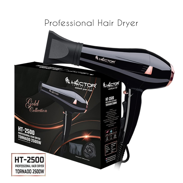 Hector Professional 2500 Watt Tornado Hair Dryer Black