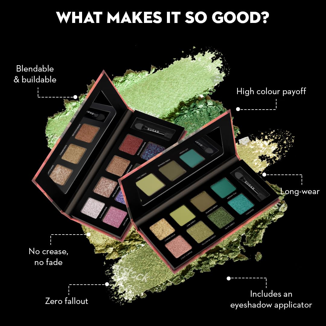 SUGAR Cosmetics Blend The Rules - Eyeshadow Palette 07 Ivy | PowderParaben-Free, Multicolor, Matte Finish