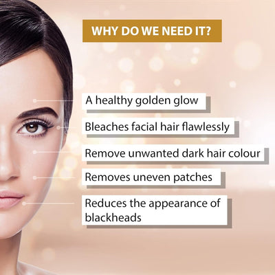 Aryanveda 24 Carat Gold Bleach Cream - For All Skin Types (250g)