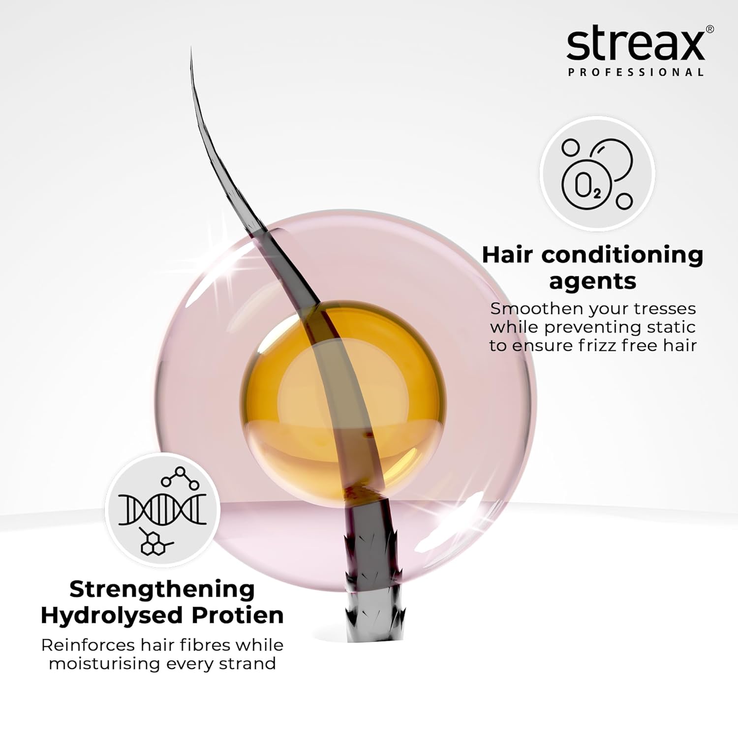 Streax Pro Hair Straightening Cream, Mild, 500ml