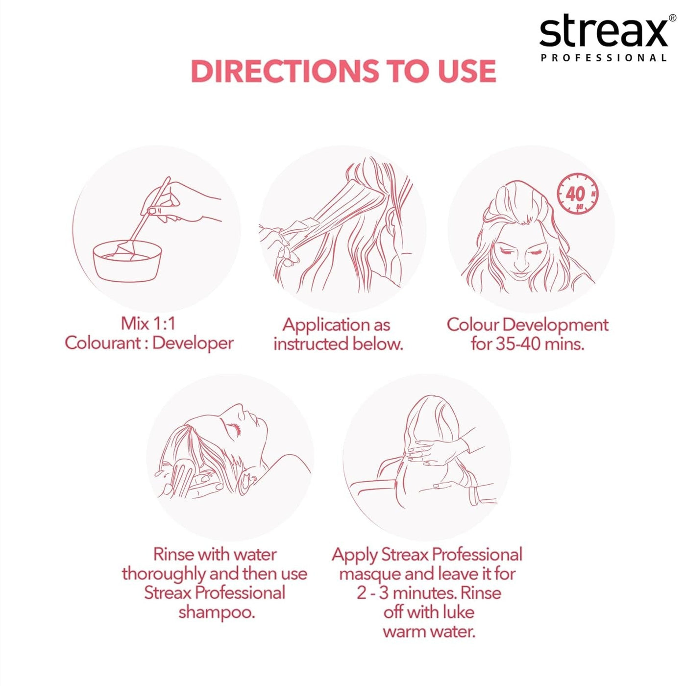 Streax Professional Argan Secrets Permanent Hair Colourant Cream - Natural Black 1 (Enriched with Argan Oil) 60 gm