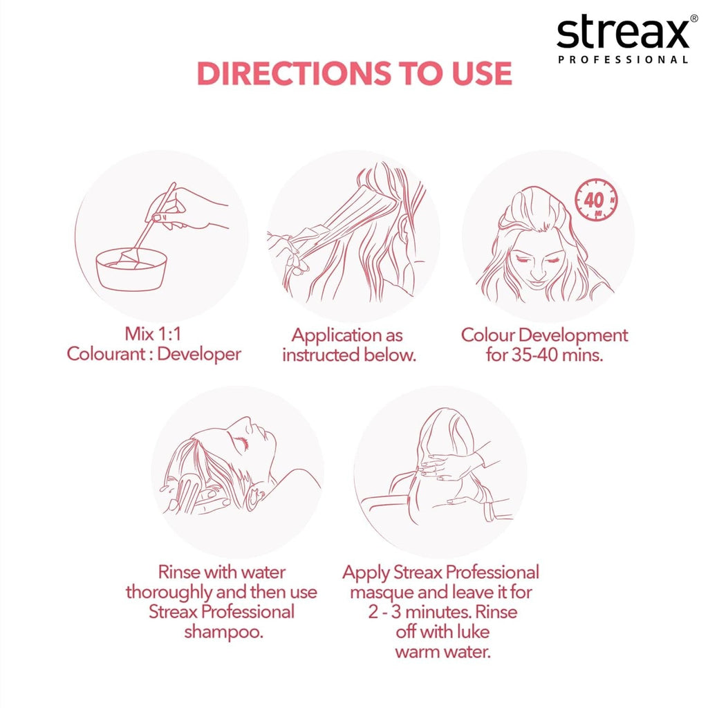 Streax Professional Argan Secrets Permanent Hair Colourant Cream - Soft Black 2 (Enriched with Argan Oil) 60 gm